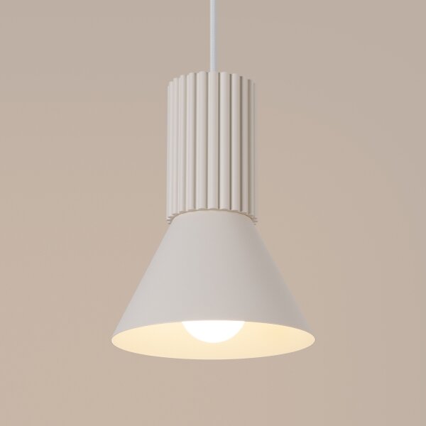 Sollux SL.1870 - Полилей на кабел ESTRIA 1xE14/10W/230V Ø 14 см кремав