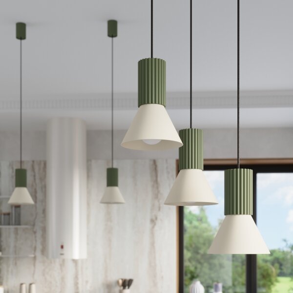 Sollux SL.1873 - Полилей на кабел ESTRIA 3xE14/10W/230V Ø 30 см зелен