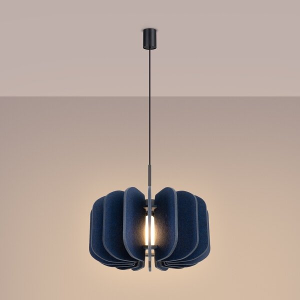 Sollux SL.1862 - Полилей на кабел MULA 1xE27/15W/230V, Ø 45 см, син