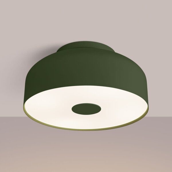 Sollux SL.1680 - Таванно осветително тяло OMIQ 4xE27/15W/230V, Ø 30 см, зелено
