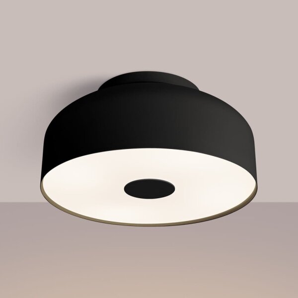 Sollux SL.1678 - Плафон OMIQ 4xE27/15W/230V Ø 30 см черен