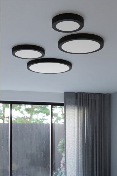 Sollux SL.1248 - LED таванно осветително тяло ONYX LED/48W/230V Ø 60 cm черно