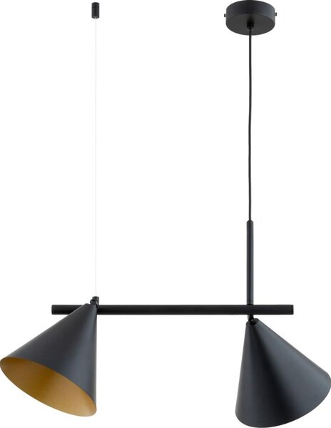 Полилей на кабел ZELTA 2xE27/15W/230V черен