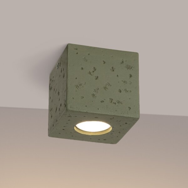 Sollux SL.1845 - Точково осветително тяло QUAD 1xGU10/10W/230V бетон/зелен