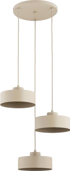 Полилей на кабел SELIA 3xE27/15W/230V бежово/златно