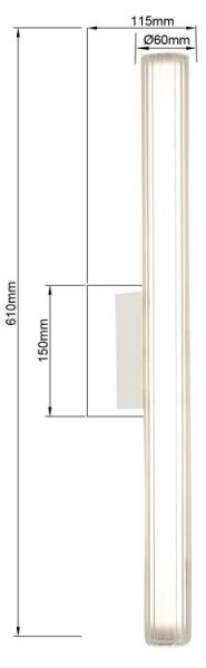 LED осветление за огледало за баня LINEA LED/12W/230V 3000/4000/6000K IP44 61 см бяло