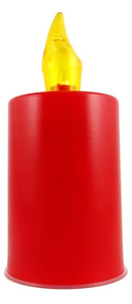 LED Candle LED/2xAA топло бяло 10,8 см червен