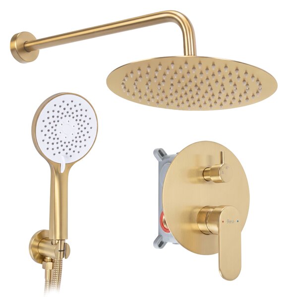 Душ система за вграждане Rea Drop Brush Gold + BOX