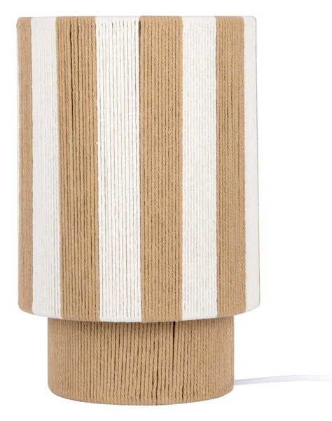 Бяла/в естествен цвят въжена настолна лампа (височина 35 cm) Vienna Stripes – Leitmotiv