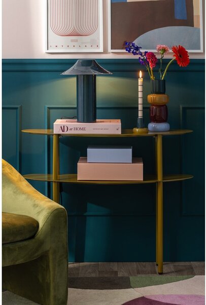 Светлокафява метална конзолна маса 28x90 cm Paris – Leitmotiv
