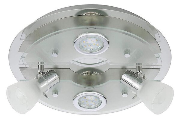 Briloner 3560-042 - LED Таванна Точково осветително тяло VASO 2xGU10/3W + 2xE14/3,2W/230V