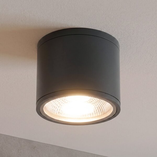 ORION LED прожектор за таван Sputnik IP65 Ø 14,5 cm черен, Черен, Баня, Метал, Модерен, Прожектор на открито / забиване в земята