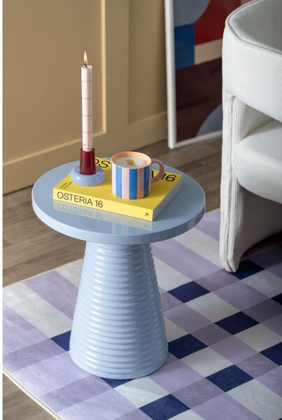 Метална кръгла странична масичка ø 40 cm Catania Ribbed – Leitmotiv