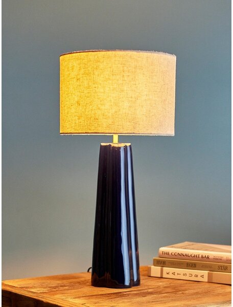 Синя/кремава метална настолна лампа с текстилен абажур (височина 61 cm) Cornelie – Bloomingville