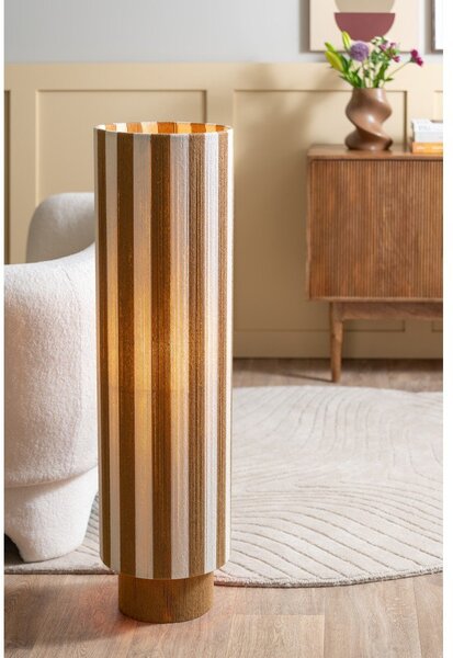 Бяла/в естествен цвят въжена подова лампа (височина 106 cm) Vienna Stripes – Leitmotiv