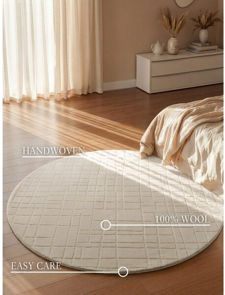 Кремав вълнен кръгъл килим ø 160 cm Kenso – Villeroy&Boch