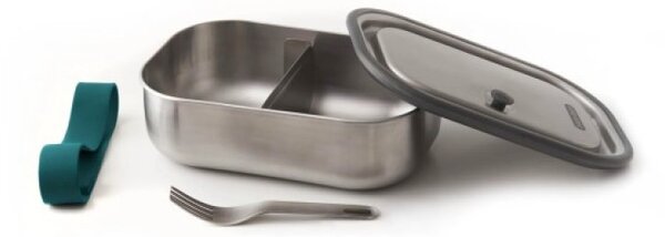 Кутия за храна Black+Blum BAM-SS-L005, 1 л, Правоъгълна, Подходяща за фурна, Без BPA, Неръждаема стомана, Син