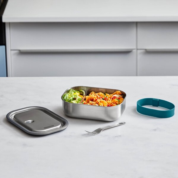 Кутия за храна Black+Blum BAM-SS-L010, 1 л, Правоъгълна, Подходяща за фурна, Без BPA, Неръждаема стомана, Зелен