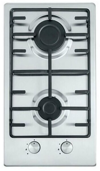 Газов плот за вграждане Finlux FX 320SIX, 3000 W, Две газови дюзи, 500 C, Решетка от чугун, Инокс