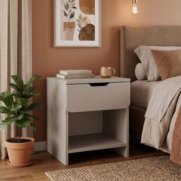 Mida TopMebel меламиново нощно шкафче в цвят пясъчник 45x40x52см