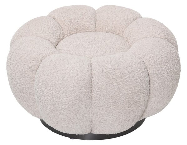 Фотьойл с табуретка за крака Nester boucle legs Бежов 98x97x69 cm