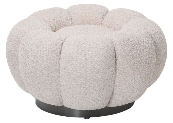 Фотьойл с табуретка за крака Nester boucle legs Бежов 98x97x69 cm