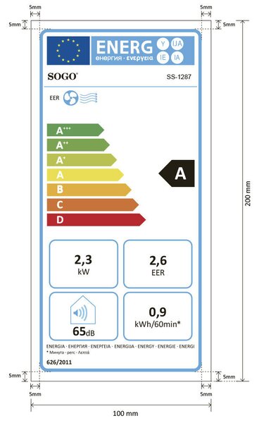 Мобилен климатик с обезвлажнител SOGO COOL COMFORT, 800W