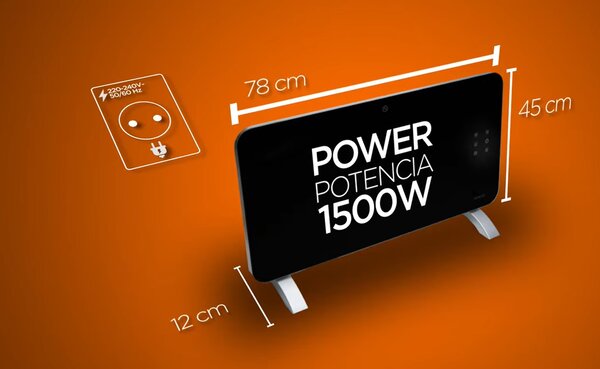 Смарт конвектор SOGO, подов, водонепромокаем, 1500W