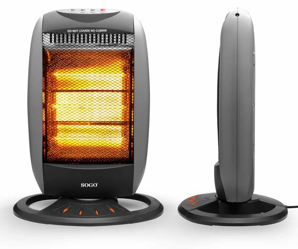 Халогенна печка SOGO, подова, 1200W