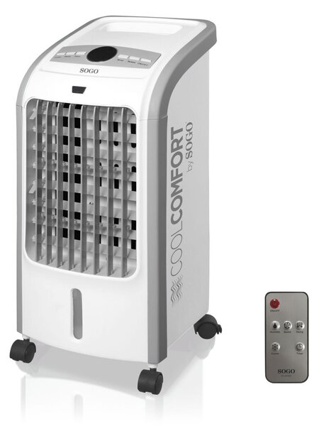 Портативен охладител и овлажнител SOGO COOL COMFORT, 80W, Сиво бял
