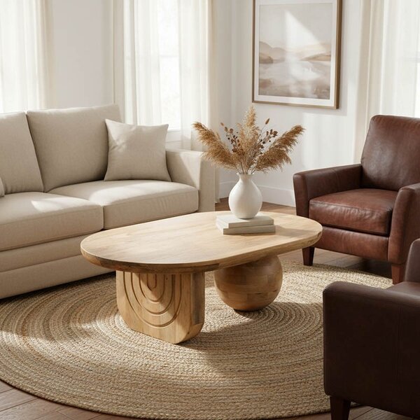 Масичка за кафе Kane boho Natural 110x72x38 cm