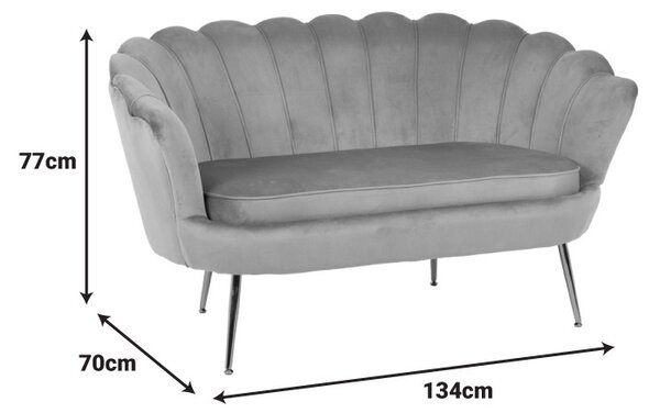 Диван с 2 места Daimon Light Green 134x70x77 cm
