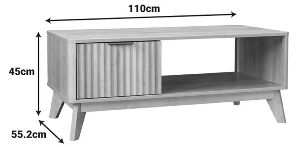 Масичка за кафе Hamea Natural 110x55.2x55.2x45 cm