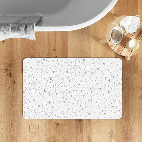 Светлосив килим за баня 50x120 cm Splash – douceur d'intérieur