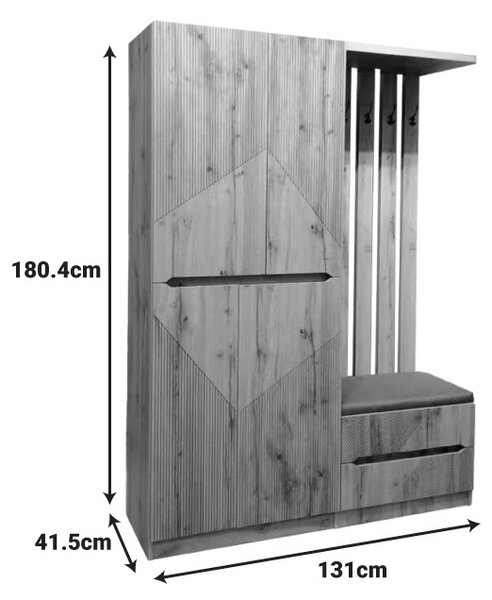 Естествена закачалка Zomie 131x41.5x180.4 cm