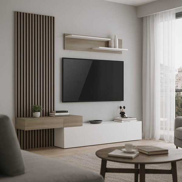 Litende TV скрин Litende White 249.4x42.2x199.5 cm