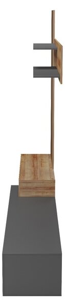 Litende тъмно сиво 249.4x42.2x199.5 cm Комплект скрин за телевизор Litende