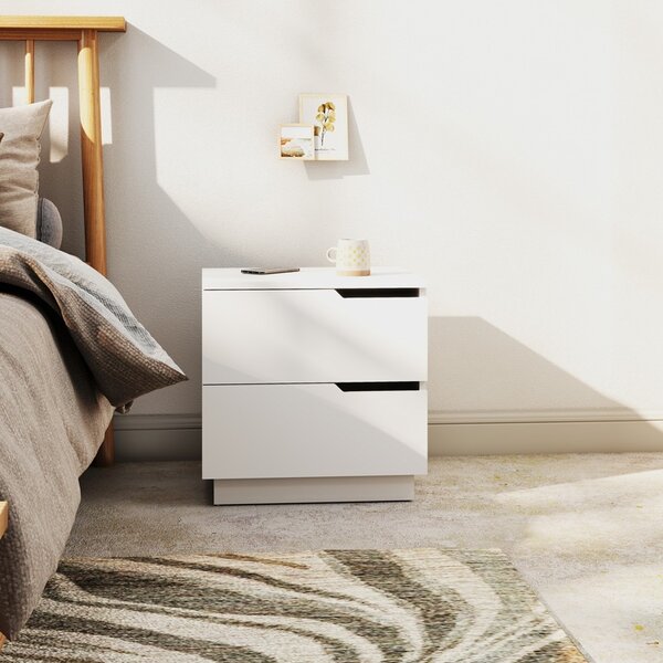 Нощно шкафче Verena I Бял 48x40x48 см