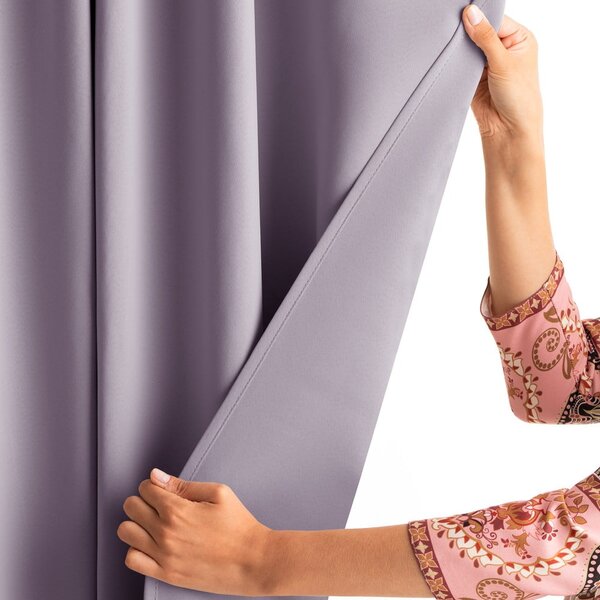 Сиво-розово затъмняващо перде 140x245 cm Kierra – Restilo
