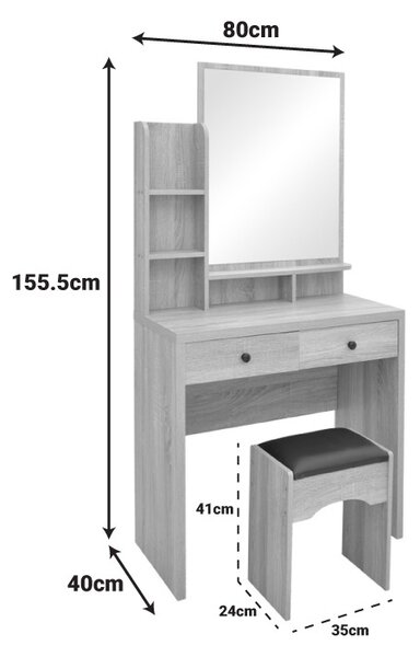 Трапезна маса Cenzo Крем 80x40x155 см