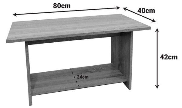 Холна масичка Votalo Sonoma 80x40x42 см