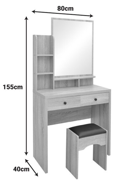 Трапезна маса Cenzo Натурален 80x40x155 см
