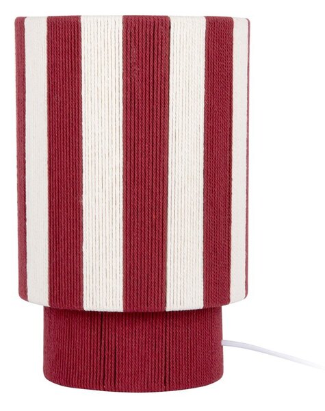 Червена/бяла въжена настолна лампа (височина 35 cm) Vienna Stripes – Leitmotiv