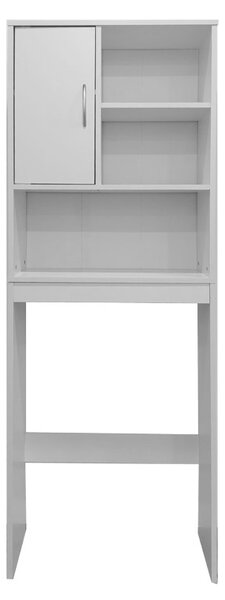 Шкаф за баня за пералня Tazien Бял 60x24x168.5 см
