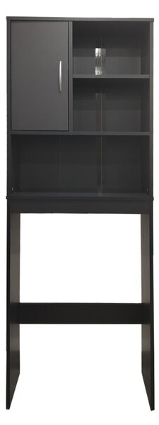 Шкаф за баня за пералня Tazien Тъмносив 60x24x168.5 см
