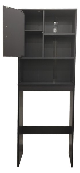 Шкаф за баня за пералня Tazien Тъмносив 60x24x168.5 см