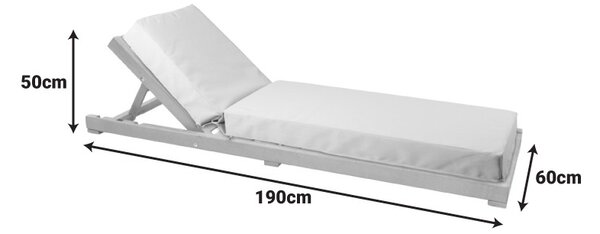 Шезлонг за градина Specta-Vertian Светъл дъб 60x190x50 см