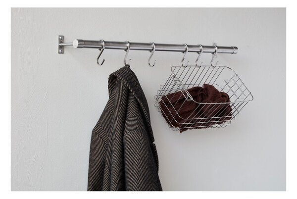 Стенна закачалка от неръждаема стомана в матово сребрист цвят 70 cm Hang-It – Mette Ditmer Denmark