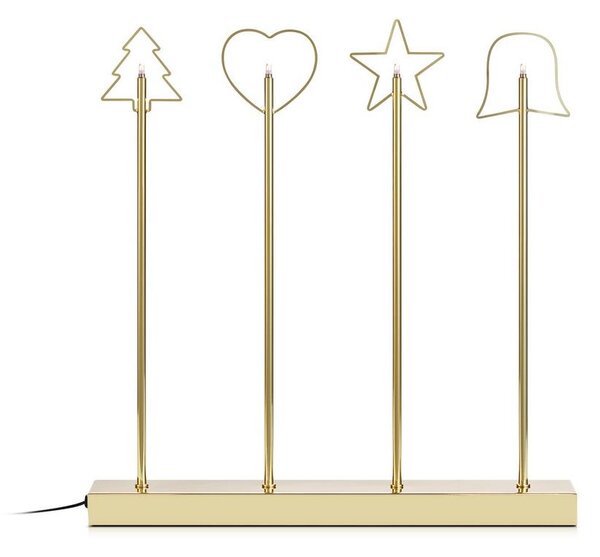 Markslöjd 705254 - Коледен свещник GINGER 4xE5 / 0,8W / 230 / 12V месинг