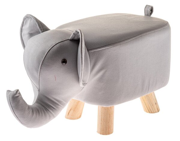 Светлосива детска табуретка Elephant – Dakls